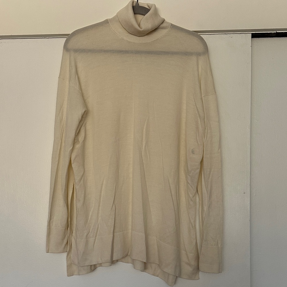 AllSaints Cream Merino Knit Sweater